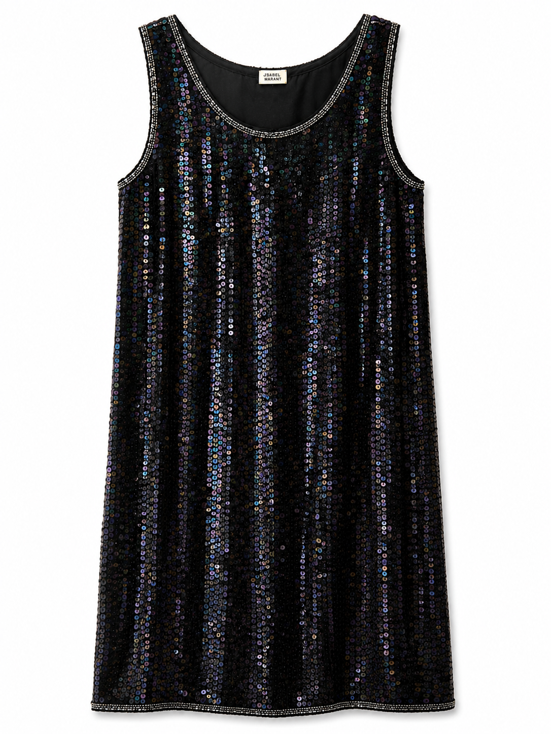 Navy Blue Sequin Mini Dress