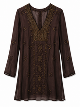 Brown Sheer Dress