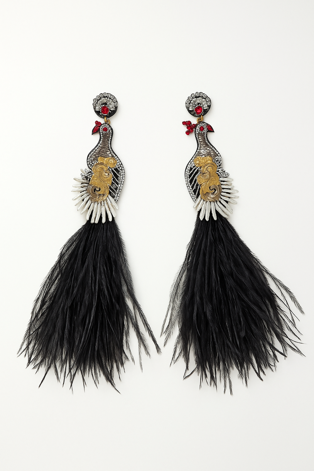 Peacock Dangle Earrings