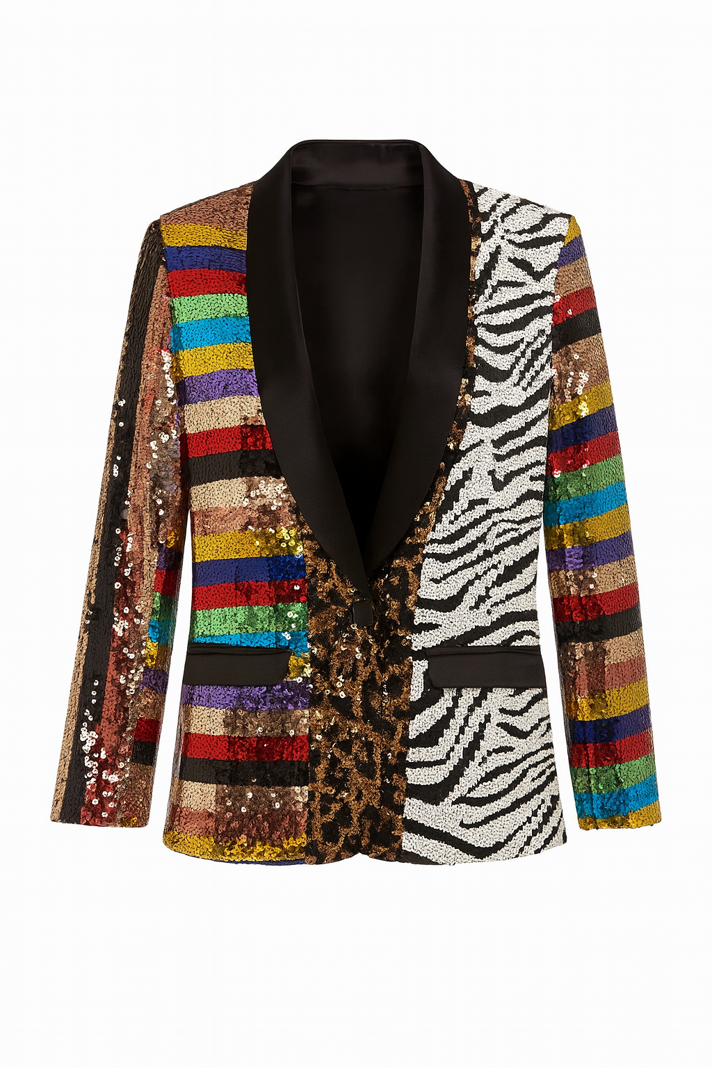 Rainbow and Animal Print Jacket
