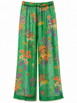 Green Blouse Pant Set