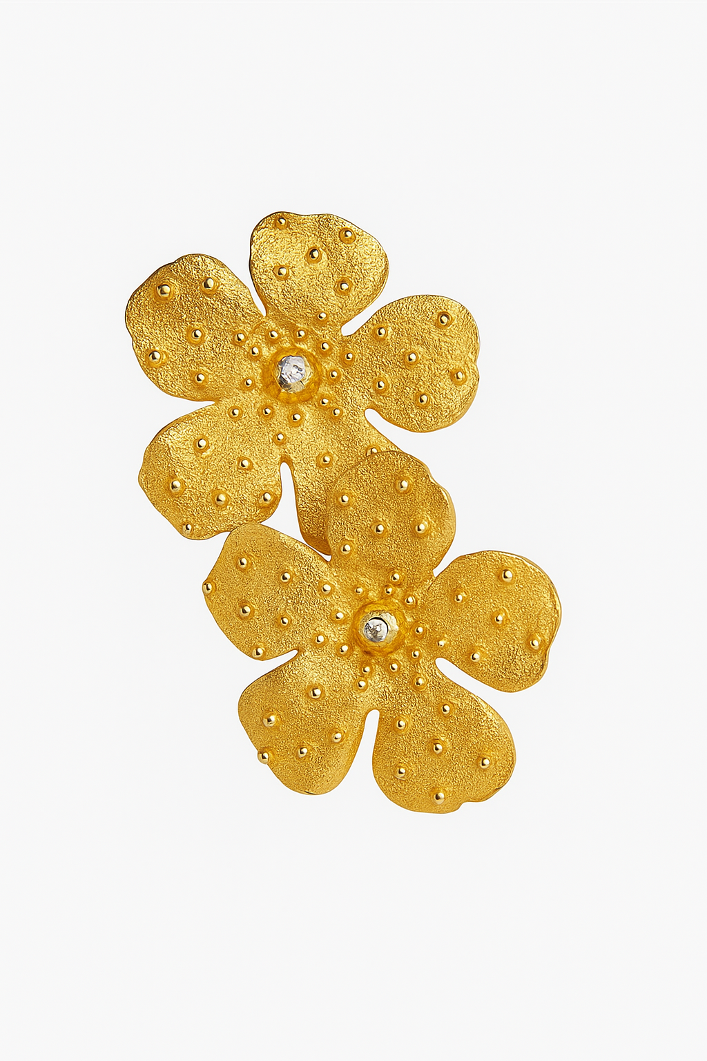 Large Flower Clip-On Earrings