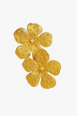 Large Flower Clip-On Earrings