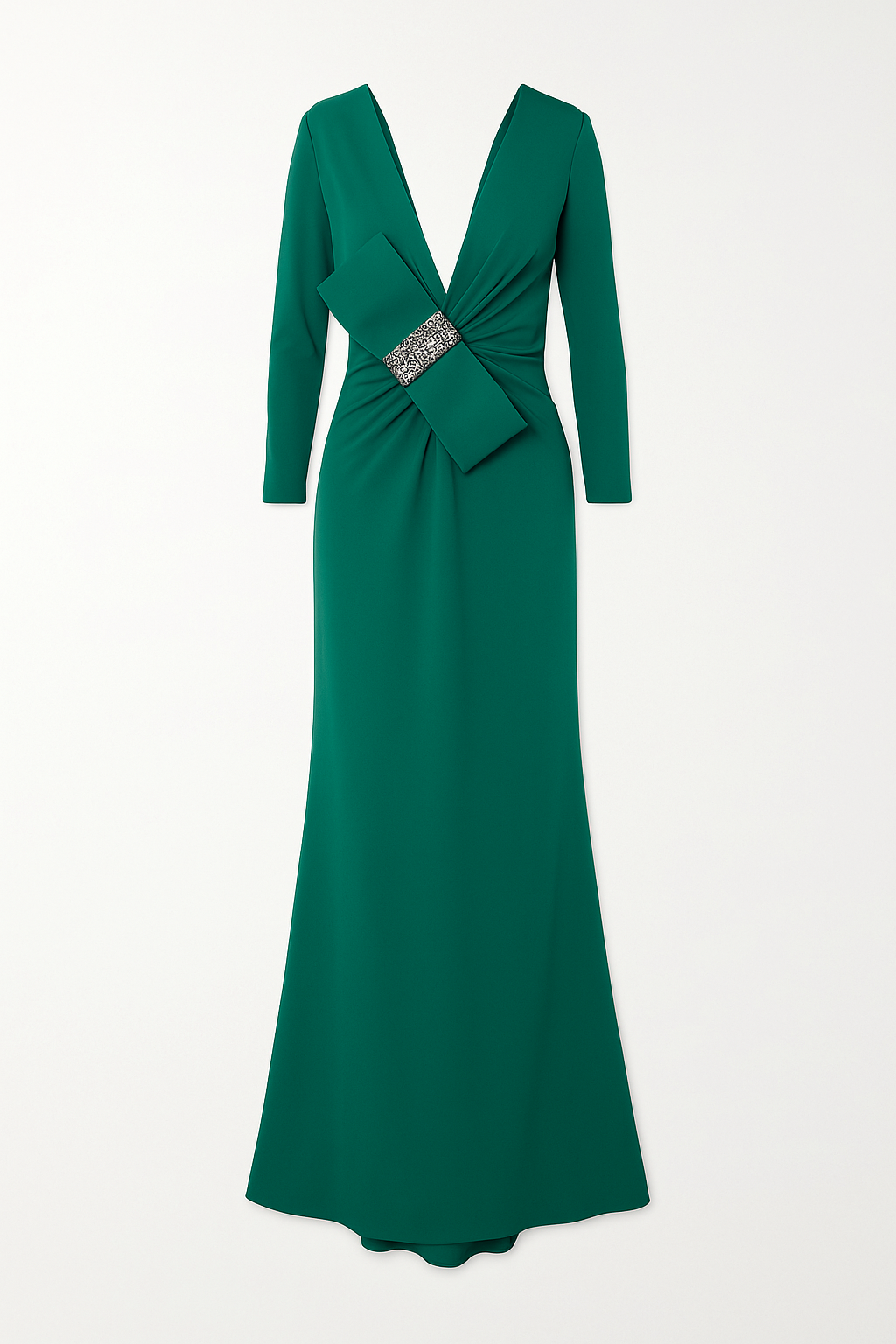 Seafoam Green Gown with Crystal Bow
