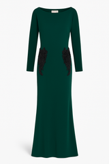 Green Gown with Embellished Sides