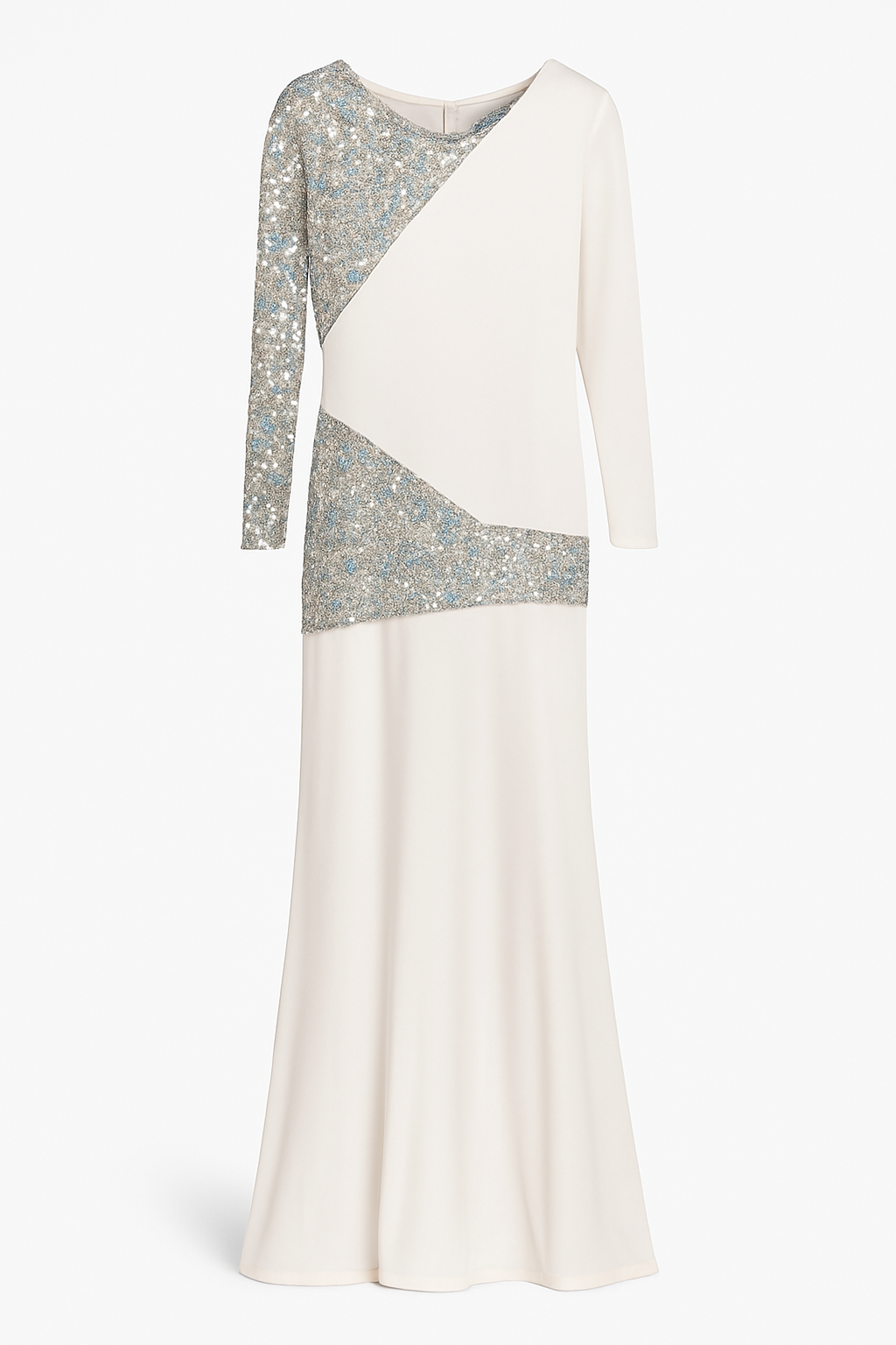White Dress with Lace and Beading