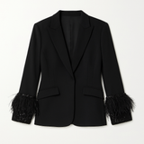 Blazer with Feather Sleeves