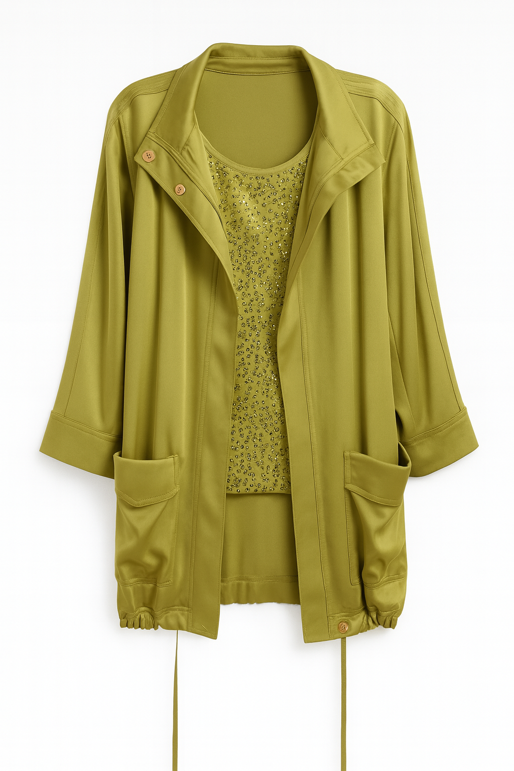 Green Jacket with Tank Top