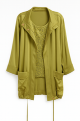 Green Jacket with Tank Top