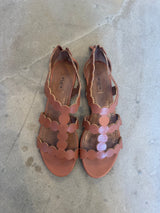 Tan scalloped Sandals
