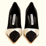 Black and White Satin Heels (39)