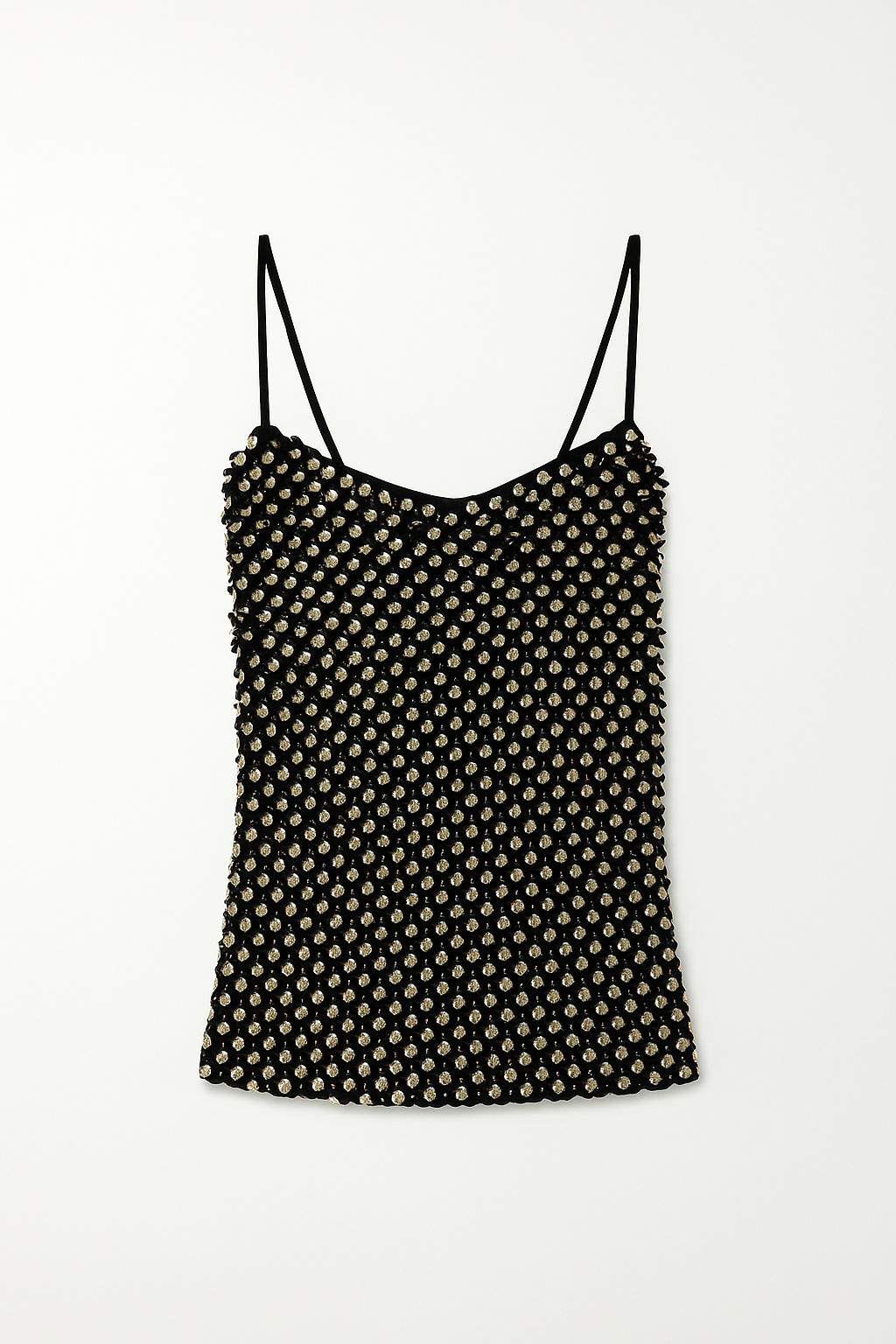 Metallic Beaded Top