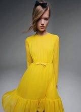 Yellow chiffon Dress