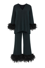 Glitter & Feather Pant and Top Set