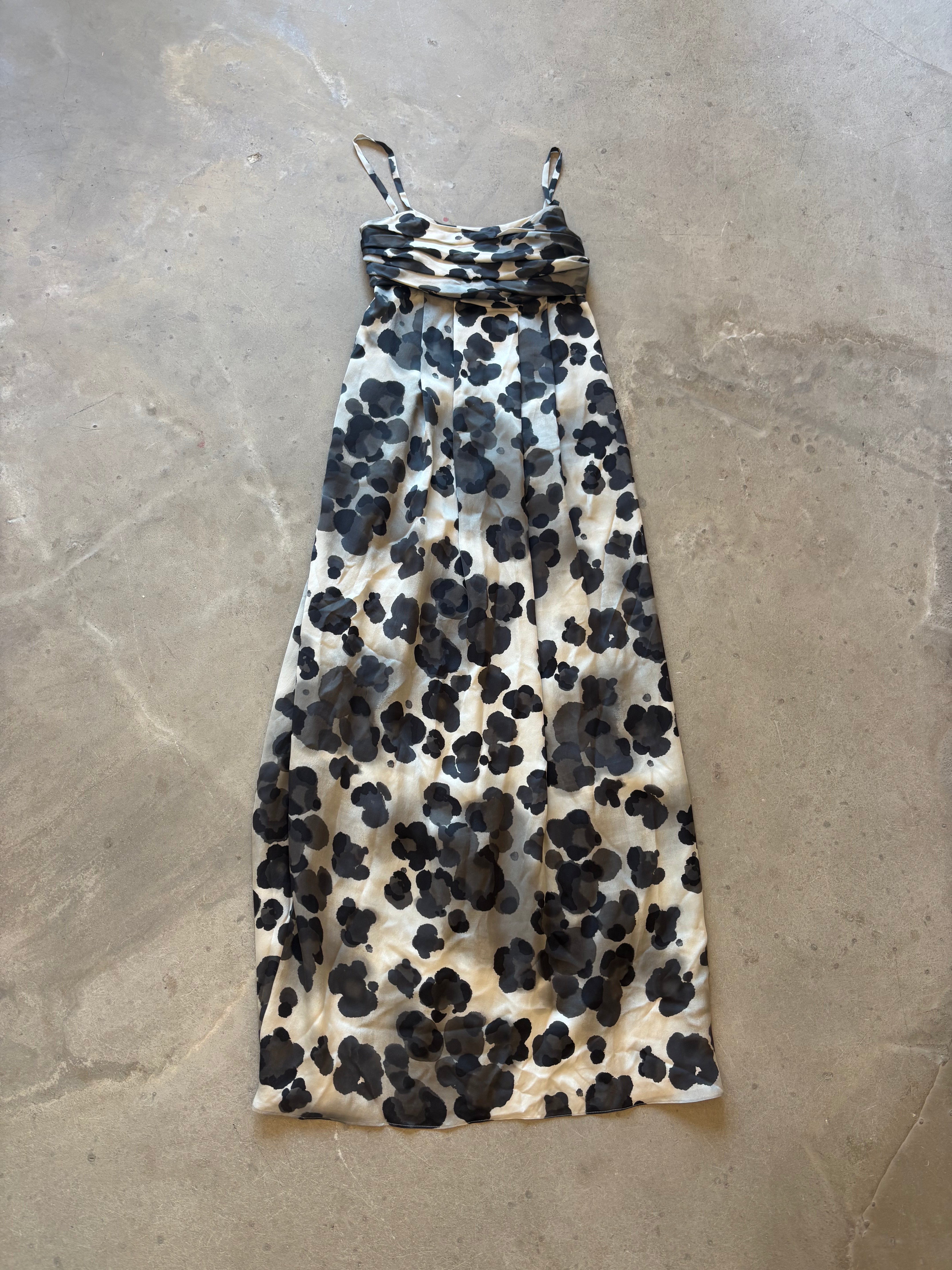 Black and White Floral Gown