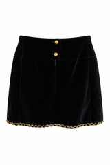 Vintage Velvet Skirt with chain detail