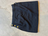 Flap skirt with gold buttons