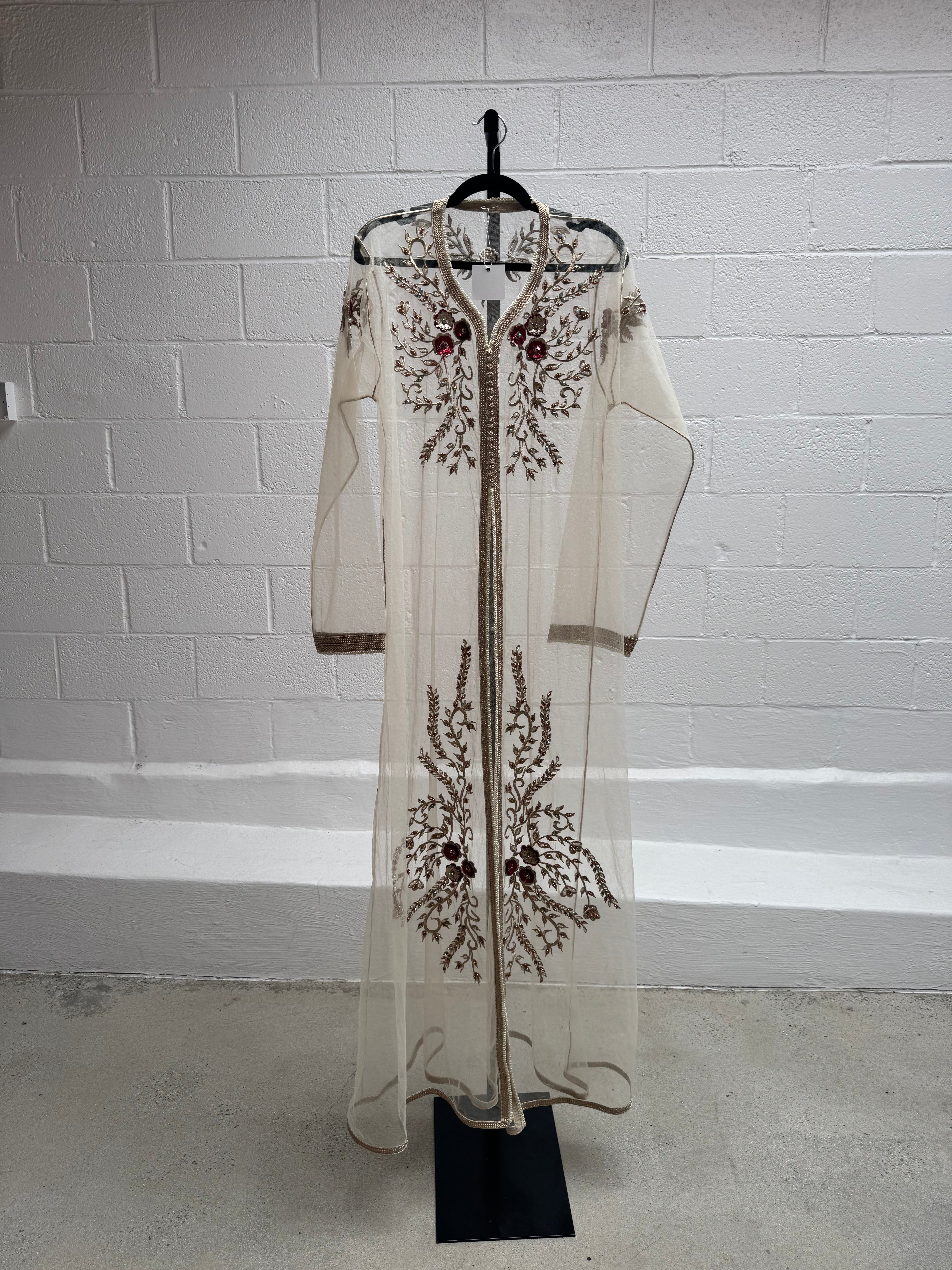 Beautiful embroidered Duster Jacket with beading