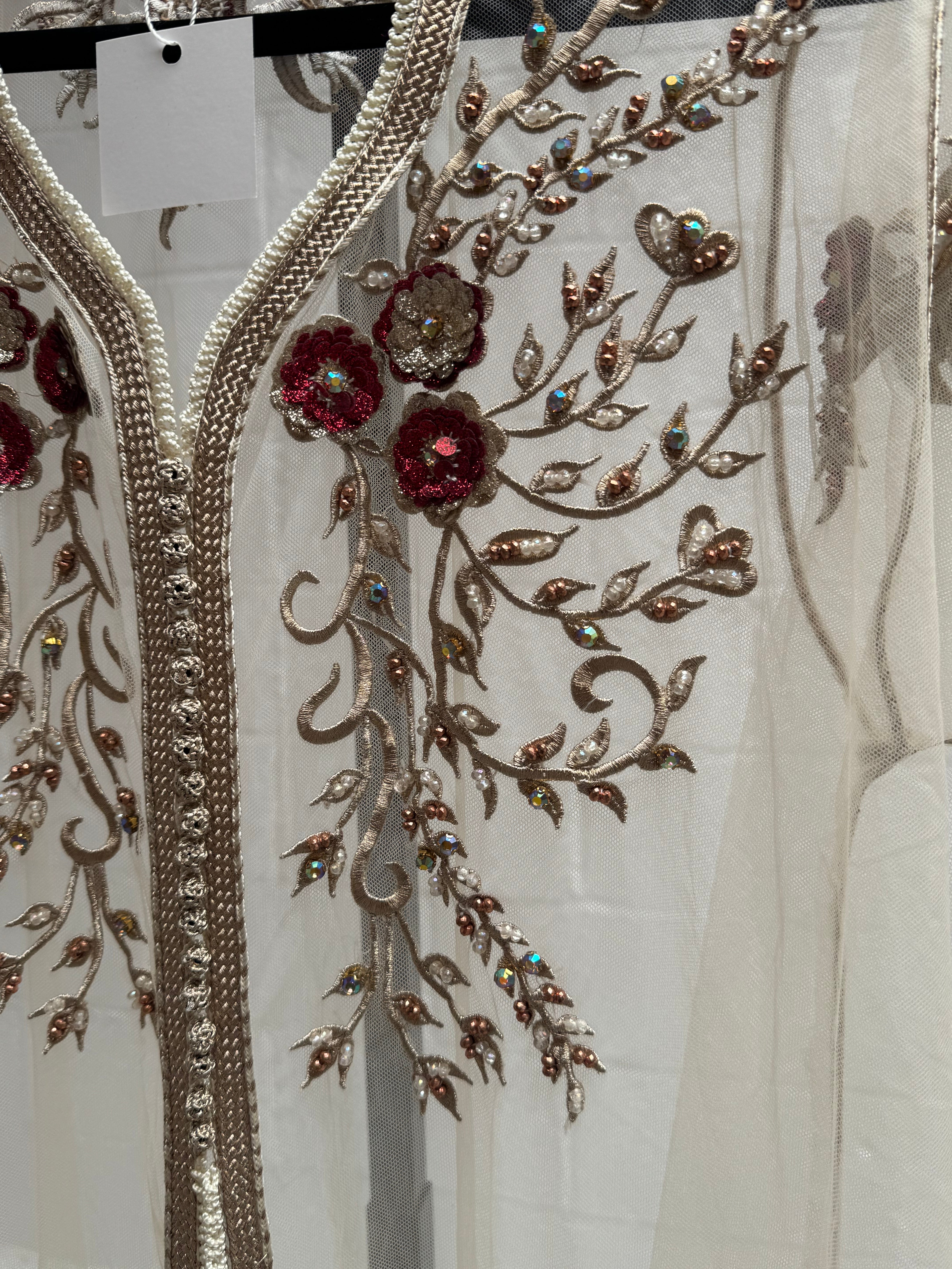 Beautiful embroidered Duster Jacket with beading