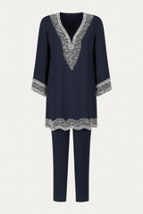 Navy Crystal Shirt and trouser