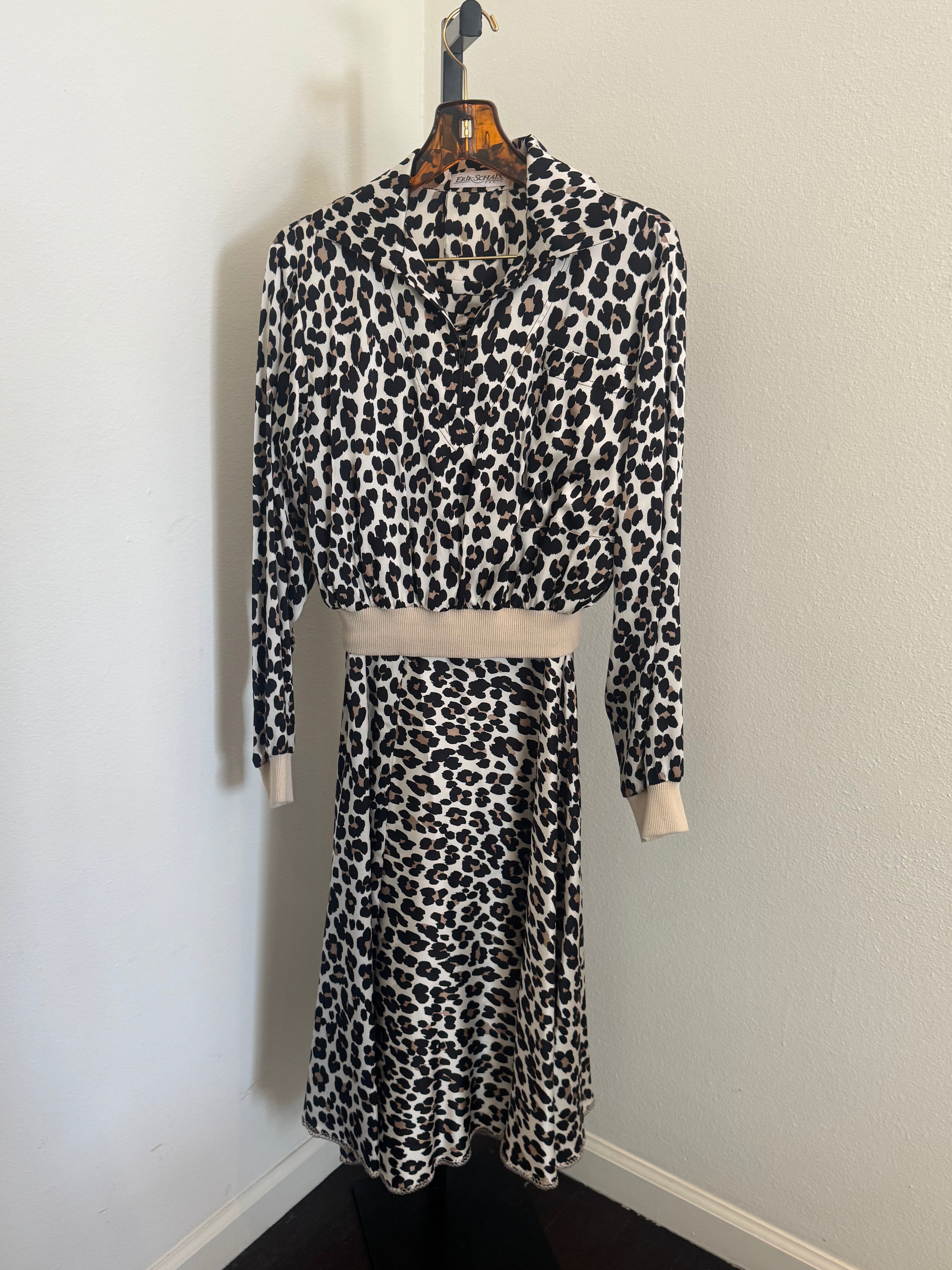 Animal Print Top and Skirt Set
