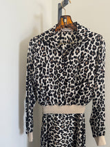 Animal Print Top and Skirt Set