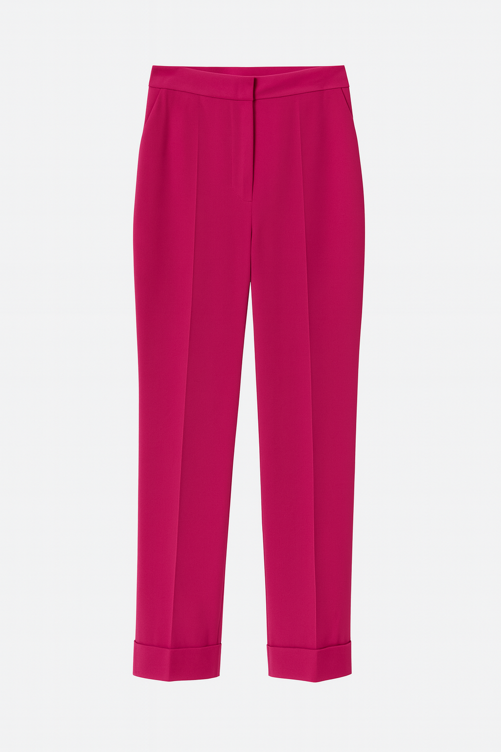 Pink Wool Crepe Pants