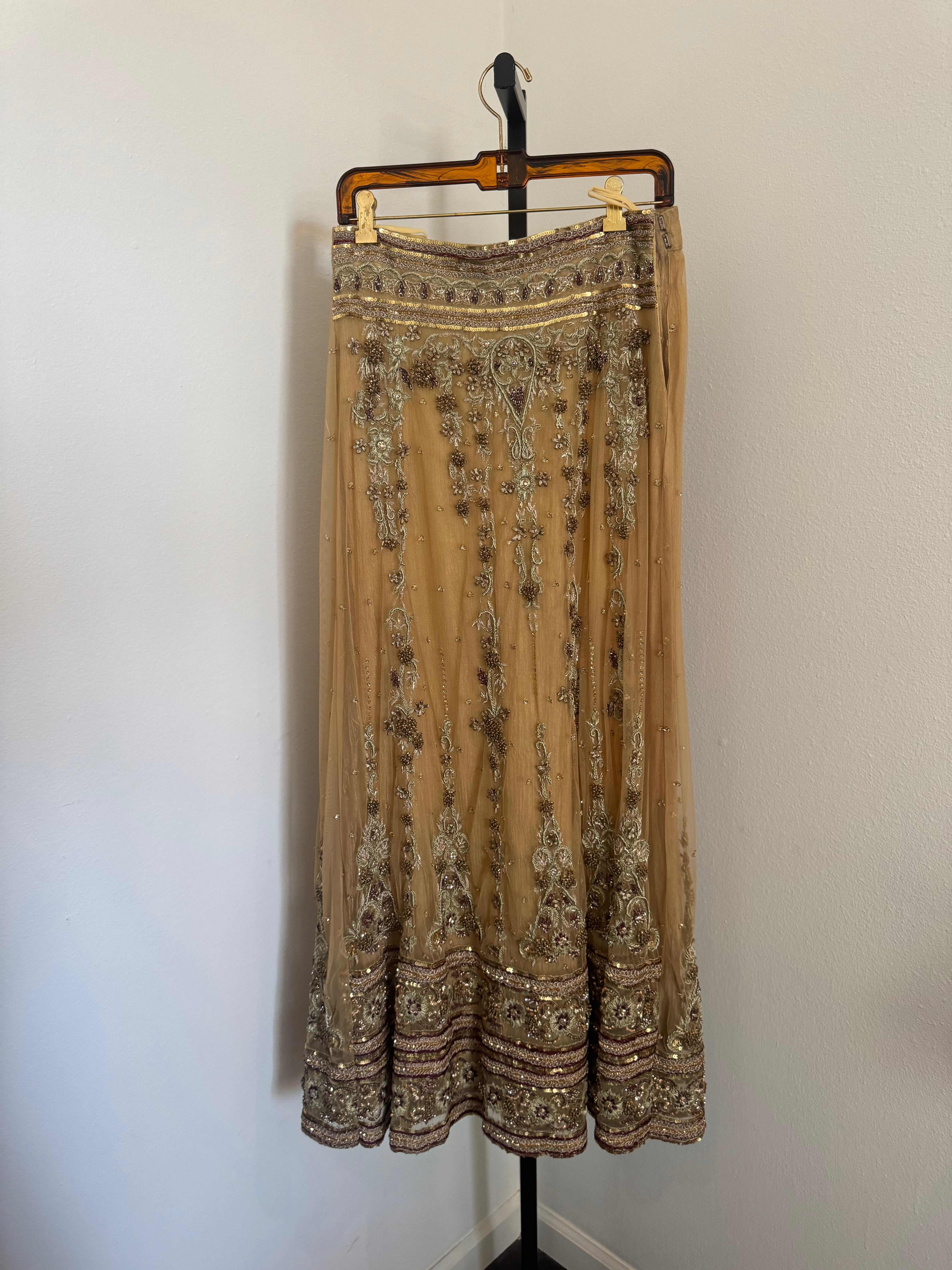 Traditional Beaded Indian Skirt Set