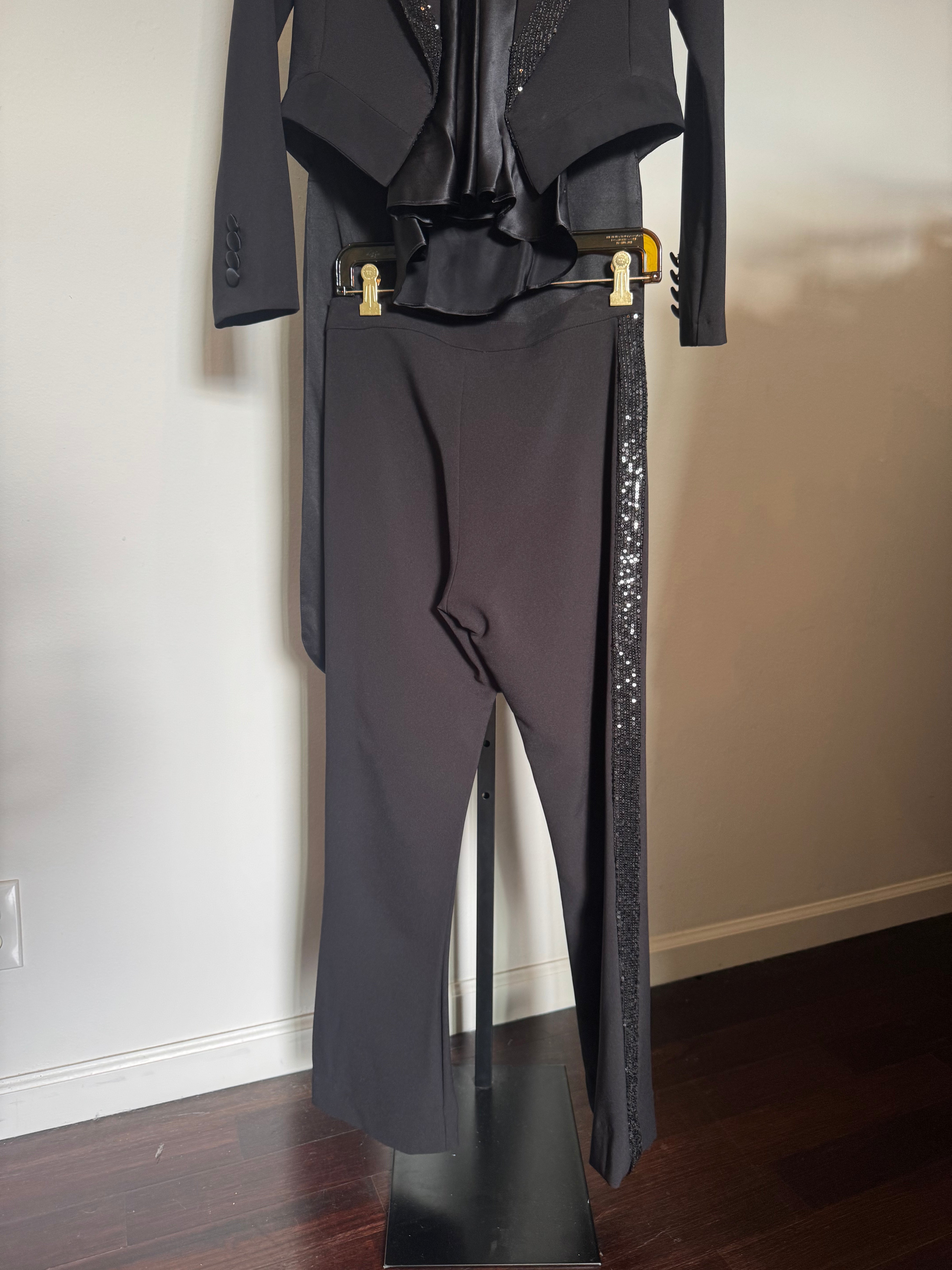 Tuxedo Jacket with Silk Slip and Pants