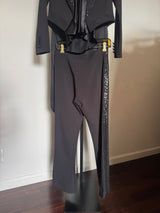 Tuxedo Jacket with Silk Slip and Pants