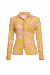 Floral Print Crinkle Shirt