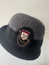 Gray and Black hat with patch