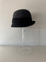 Gray and Black hat with patch