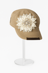 Cap with floral detail