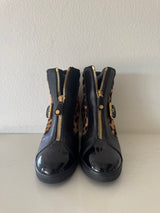 Leopard Boots with Zip