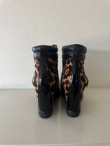 Leopard Boots with Zip