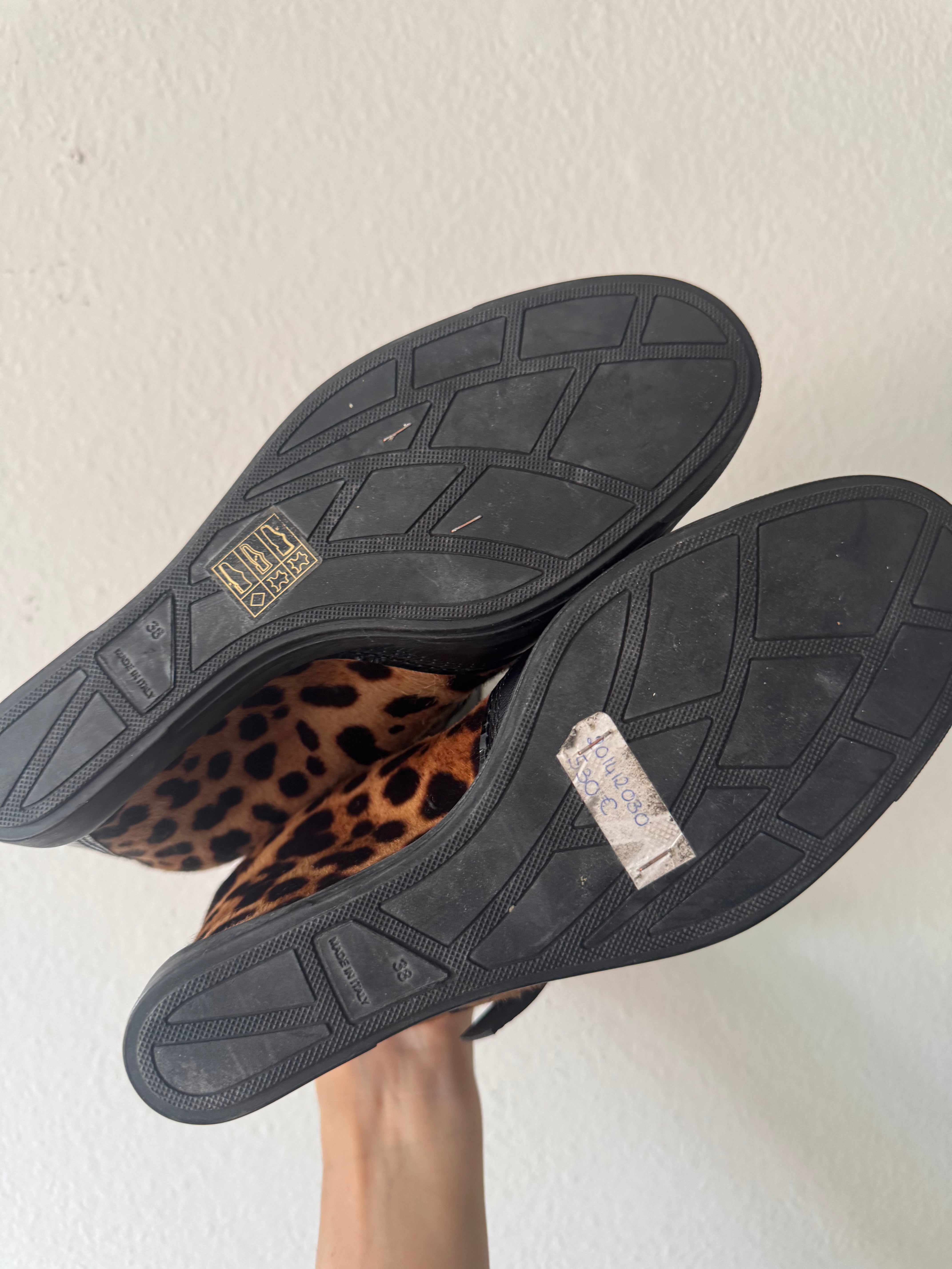 Leopard Boots with Zip