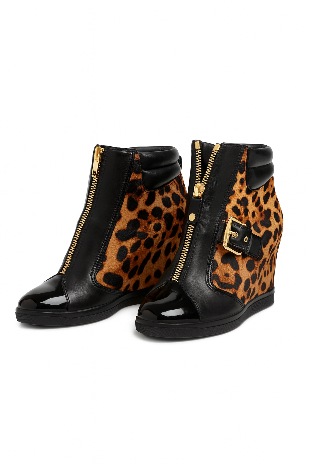 Leopard Boots with Zip