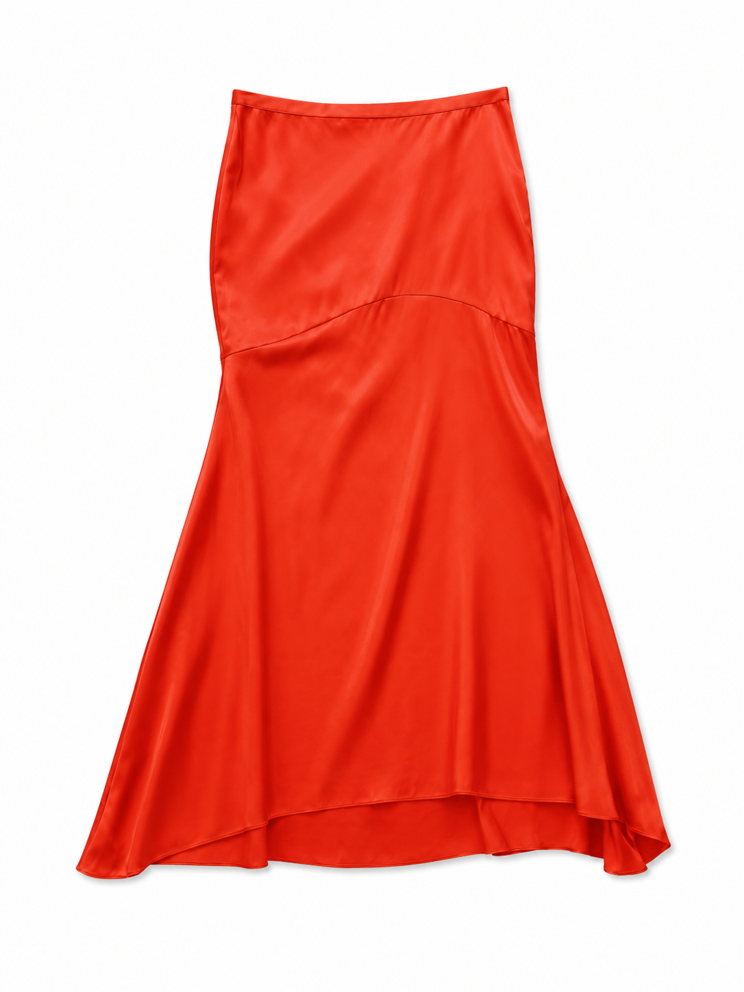 Orange Silk Skirt