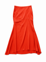 Orange Silk Skirt