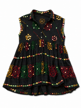 Embroidered Mini Dress