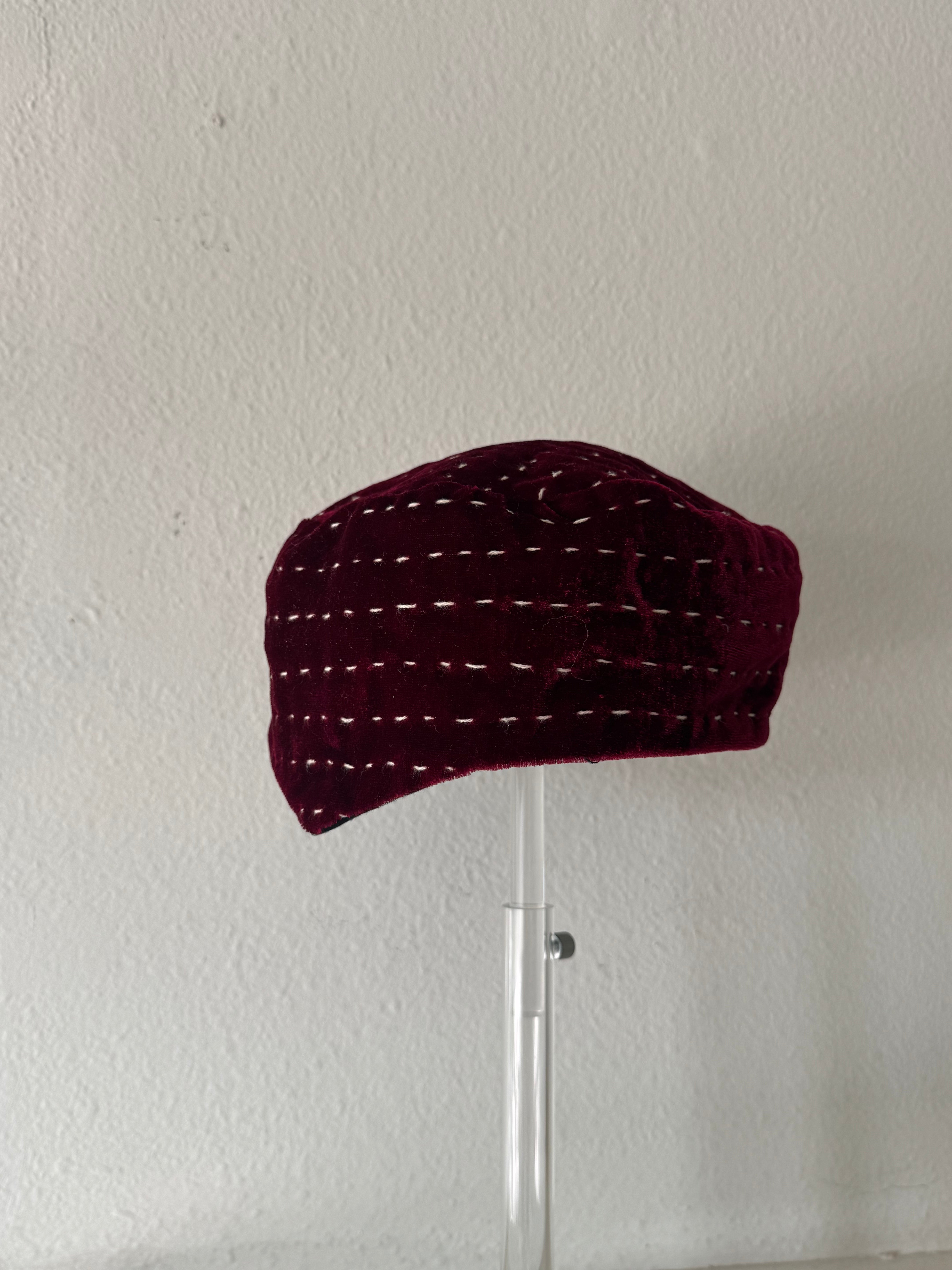 Velvet Embroidered Hat