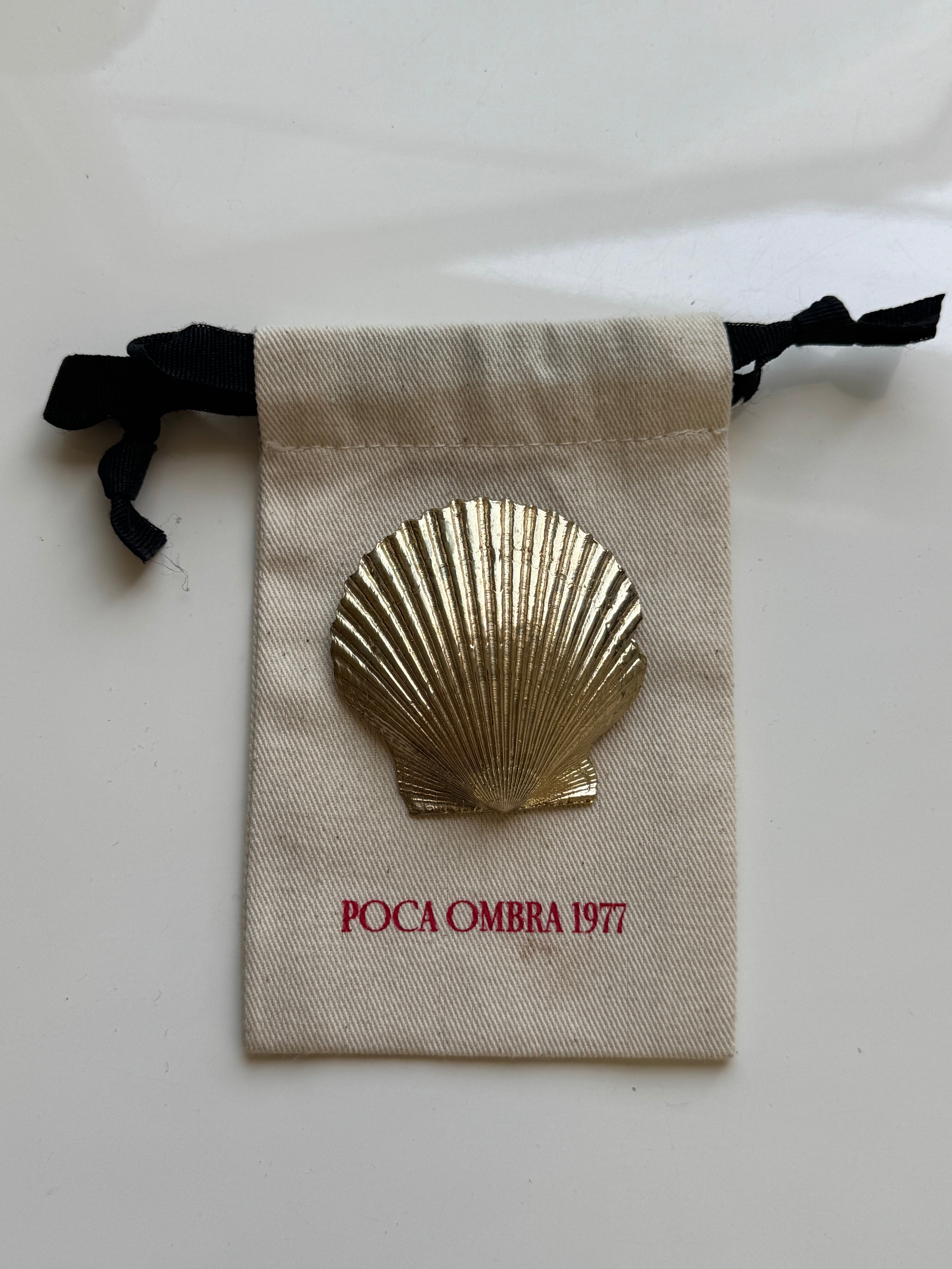 XL Brass Shell Pendant