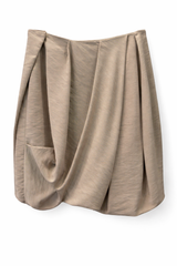 Taupe Draped Bubble Skirt