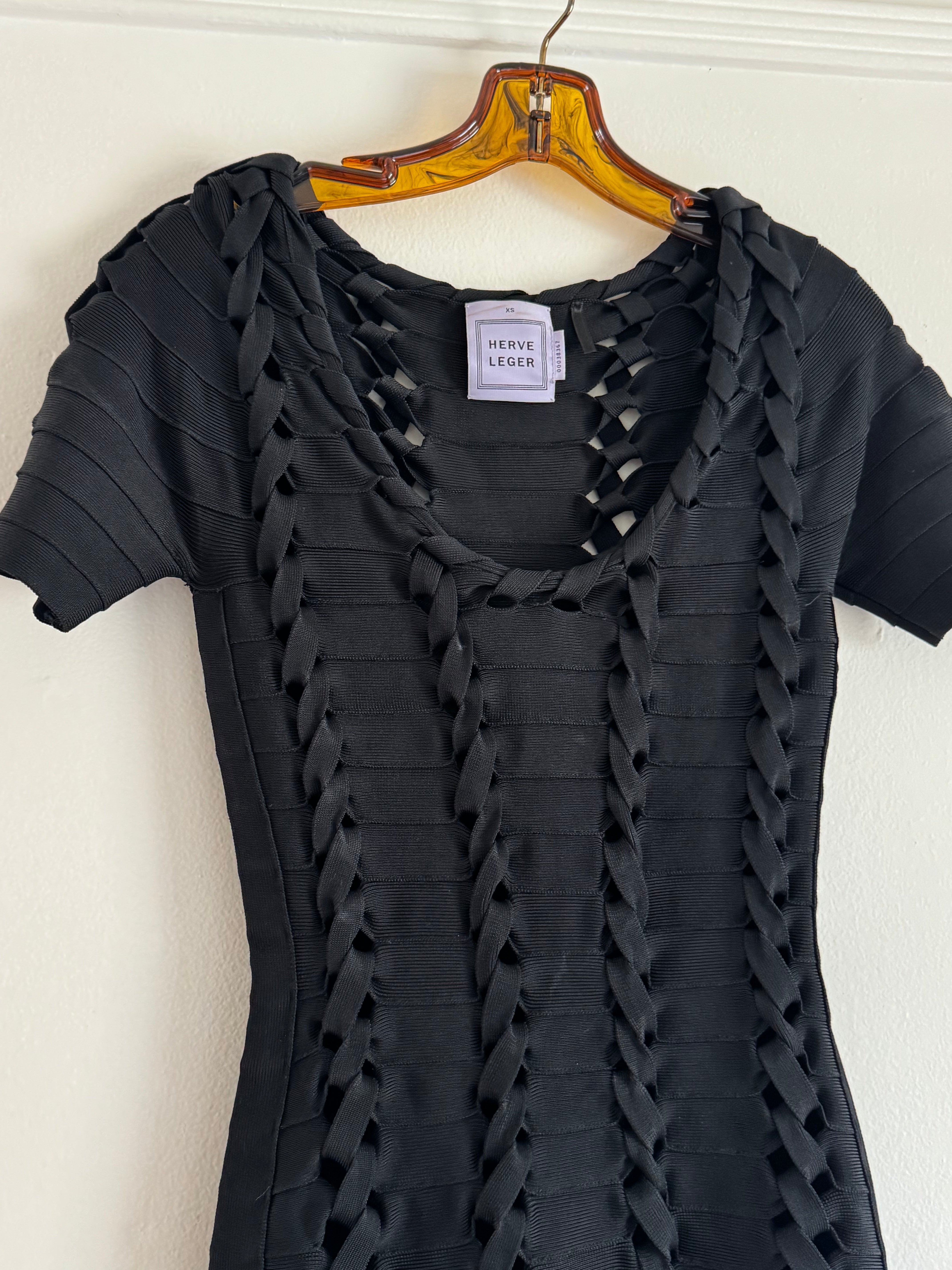 Knotted Black Bodycon Dress
