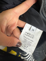 Gray Leather Moto Jacket