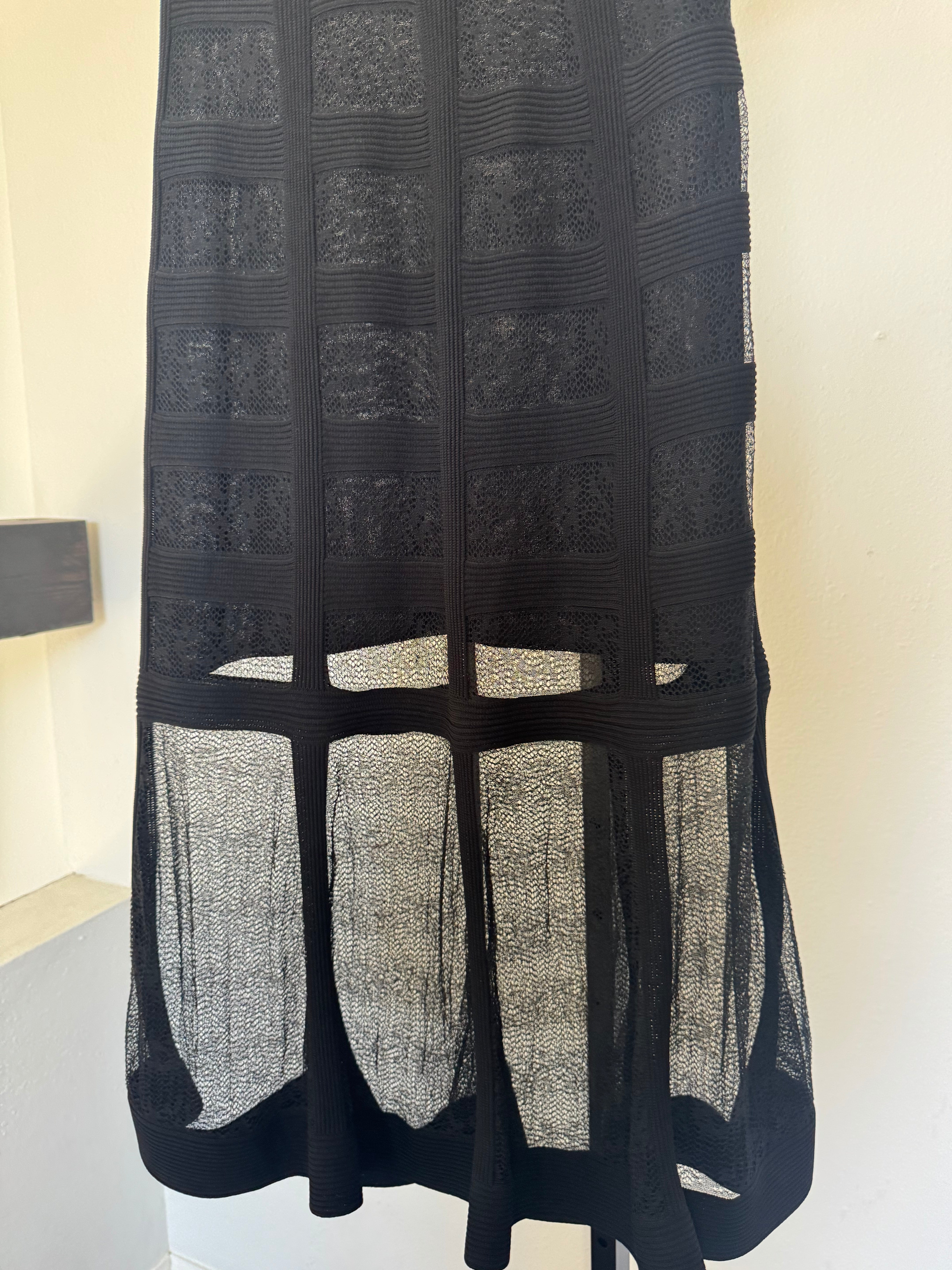 Stunning Semi Sheer Knit Skirt