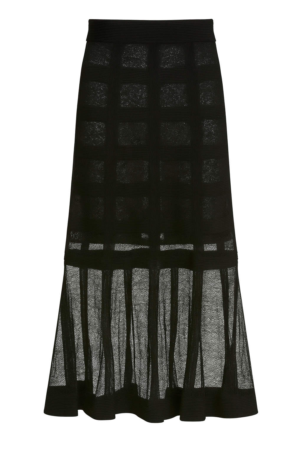 Stunning Semi Sheer Knit Skirt