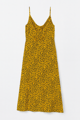 Yellow Animal Print Slip
