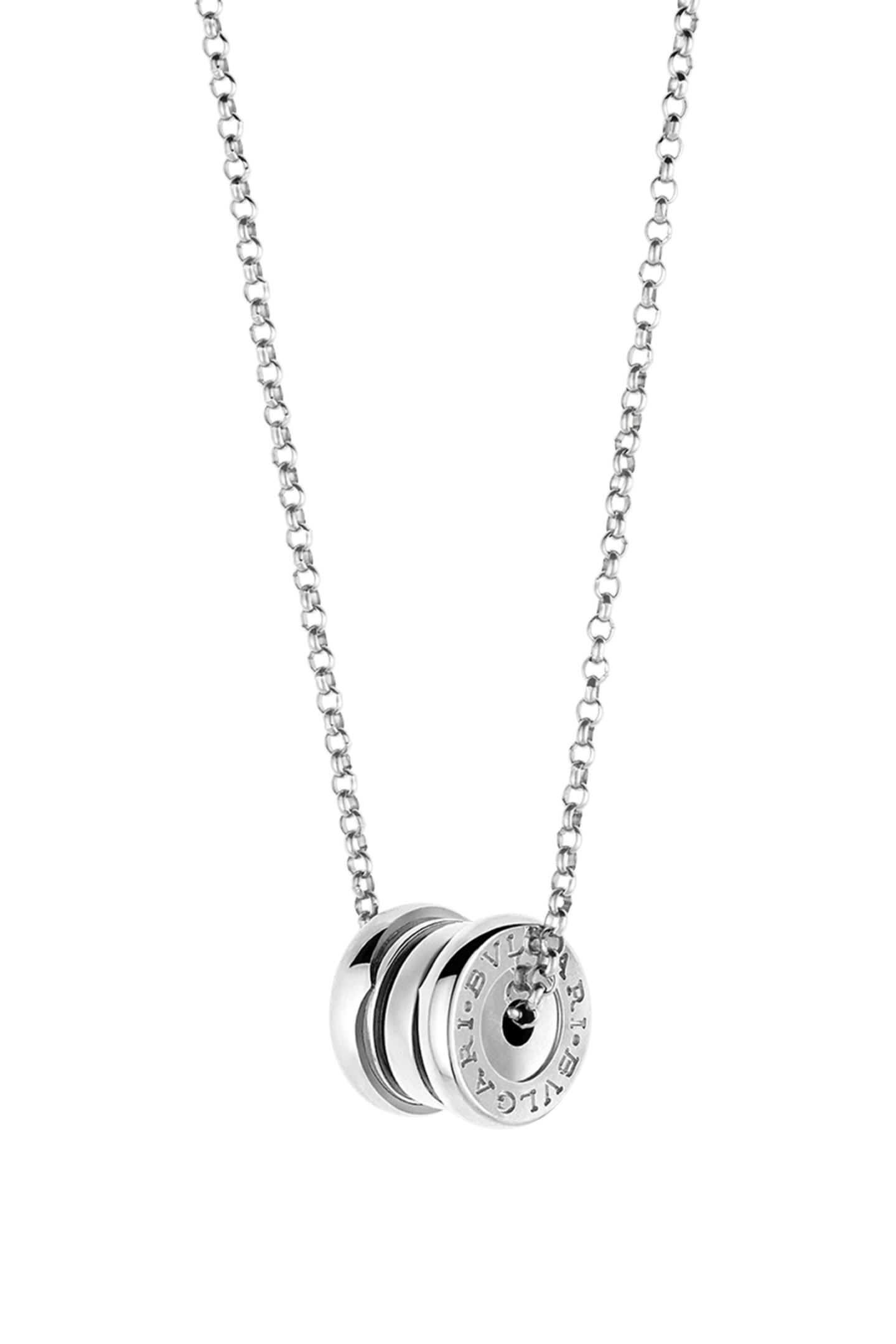 Zero 1 18 kt white gold mini pendant necklace with chain